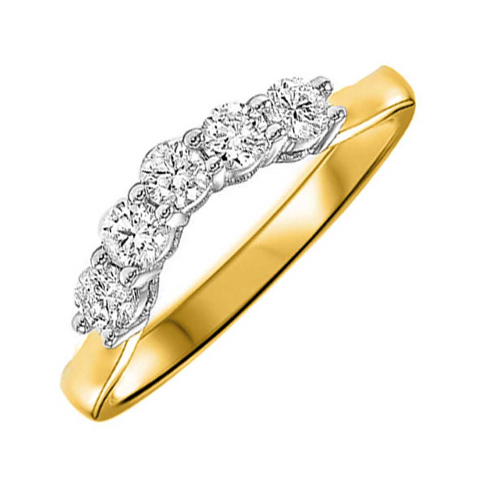 14Kt White Yellow Gold Diamond 1/2Ctw Ring