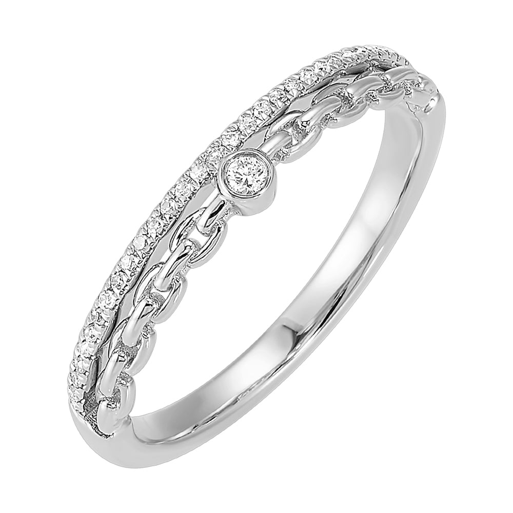 14Kt White Gold Diamond 1/10Ctw Ring