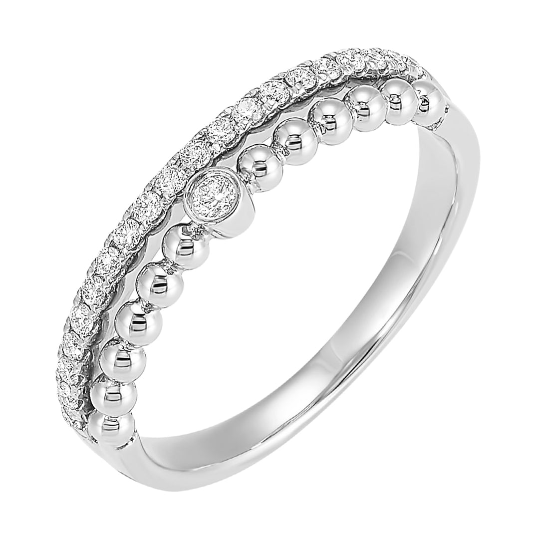 14Kt White Gold Diamond 1/5Ctw Ring