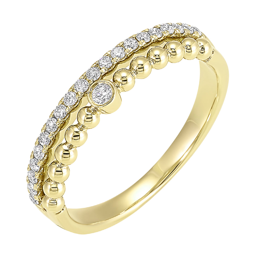 14Kt Yellow Gold Diamond 1/5Ctw Ring