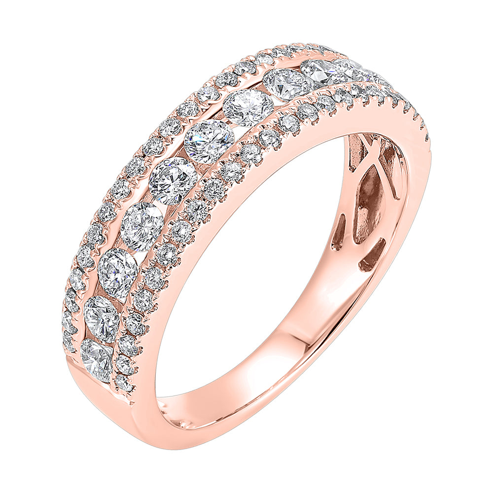 14Kt Rose Gold Diamond 1 1/2Ctw Ring