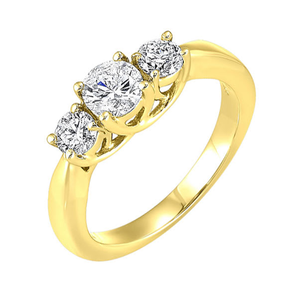 14Kt Yellow Gold Diamond 1/4Ctw Ring