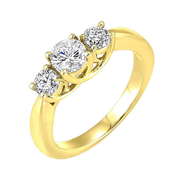 14Kt Yellow Gold Diamond 1 1/2Ctw Ring