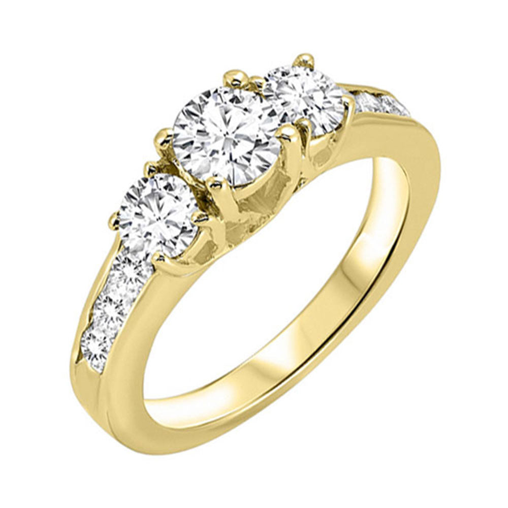 14Kt Yellow Gold Diamond 2Ctw Ring