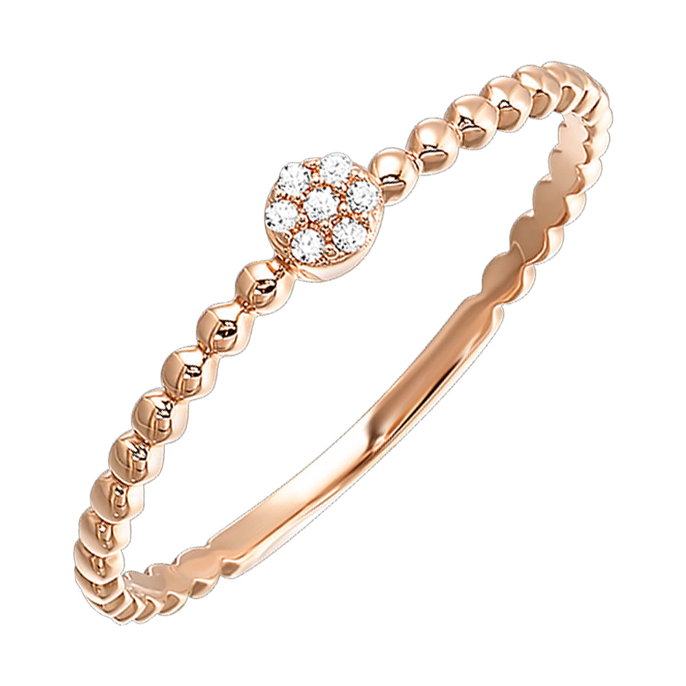 10Kt Rose Gold Diamond 1/50Ctw Ring