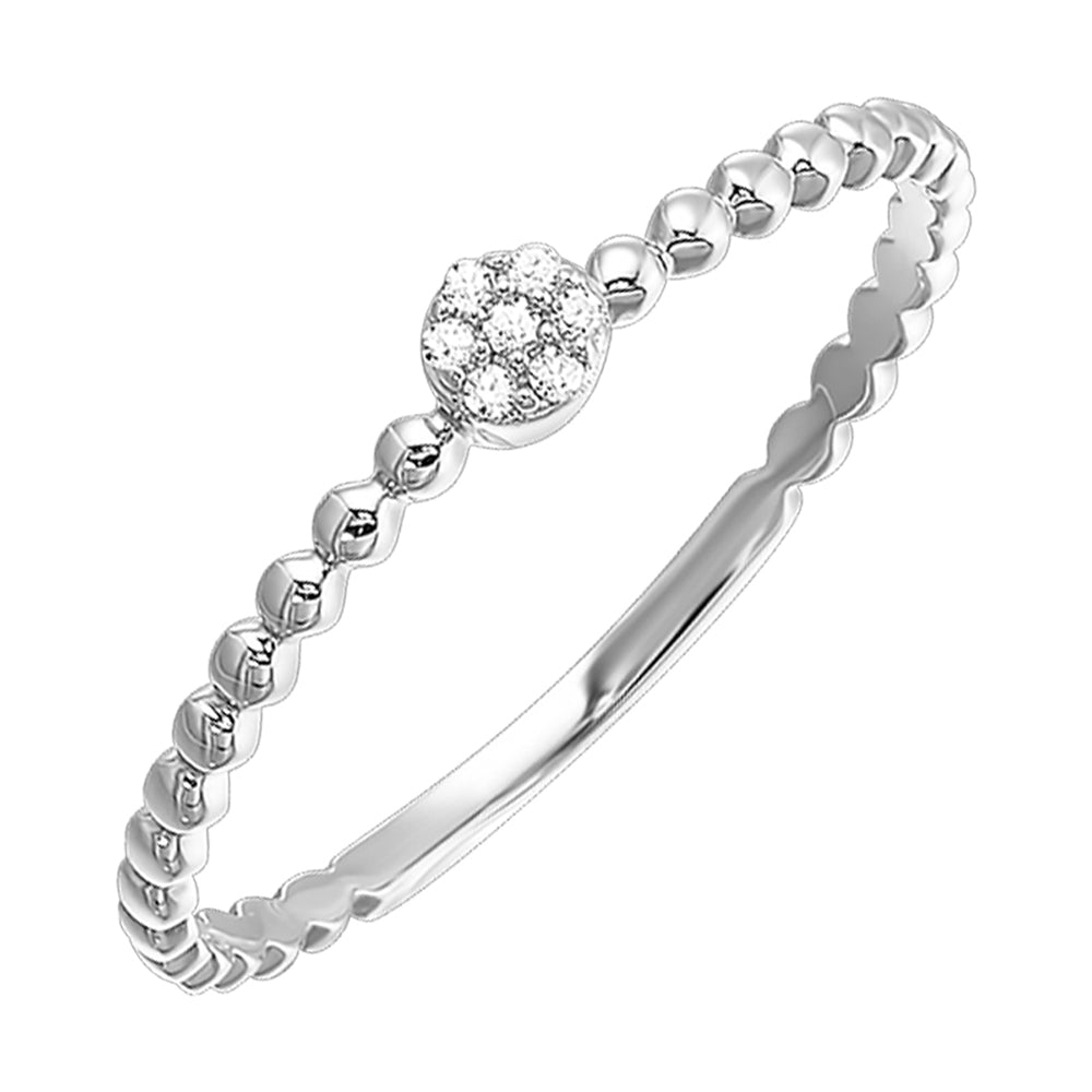 10Kt White Gold Diamond 1/50Ctw Ring