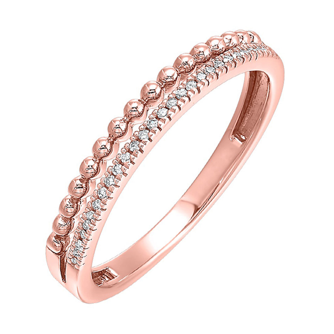 10Kt Rose Gold Diamond 1/20Ctw Ring