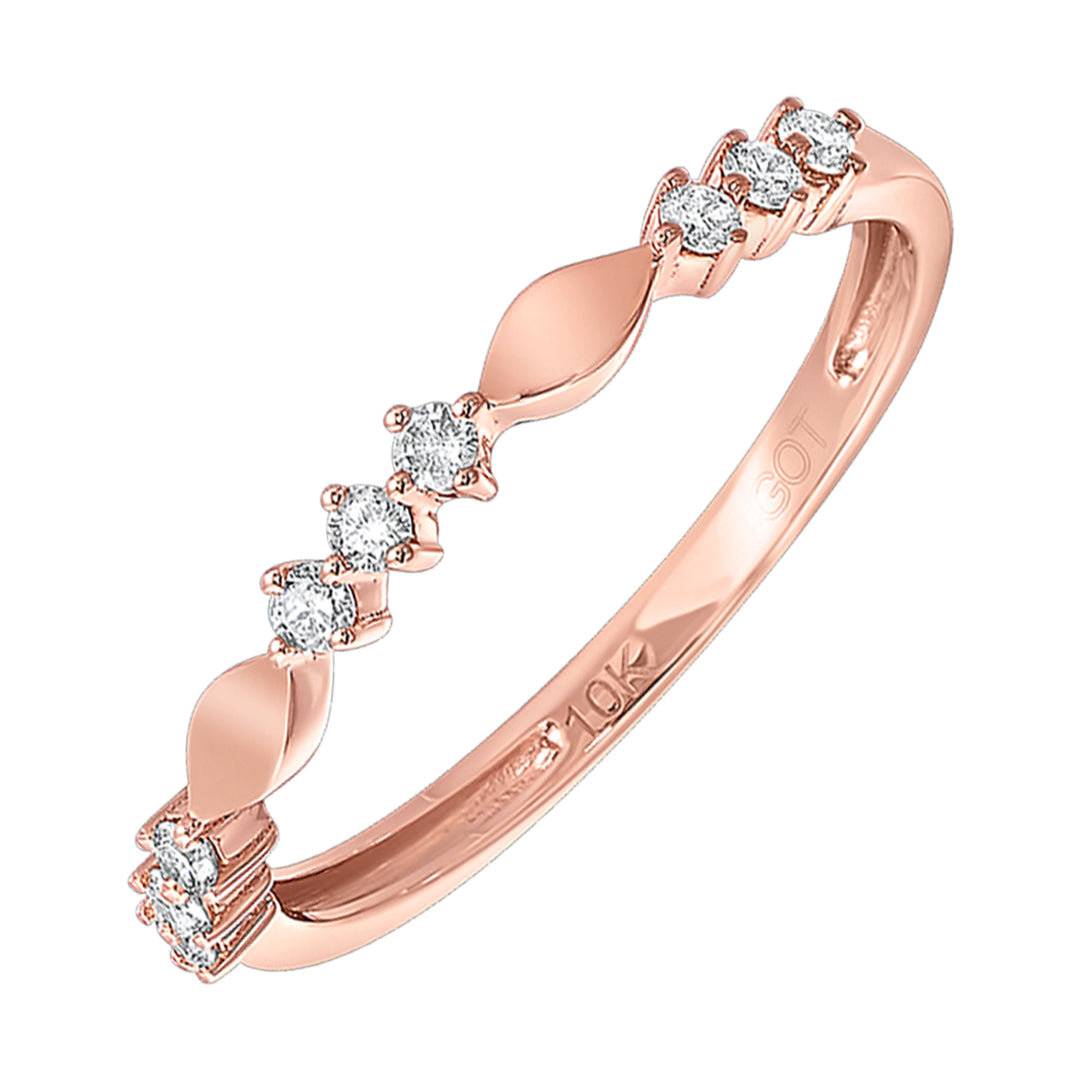 10Kt Rose Gold Diamond 1/3Ctw Ring