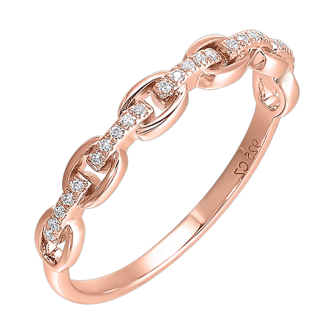 10Kt Rose Gold Diamond 1/12Ctw Ring