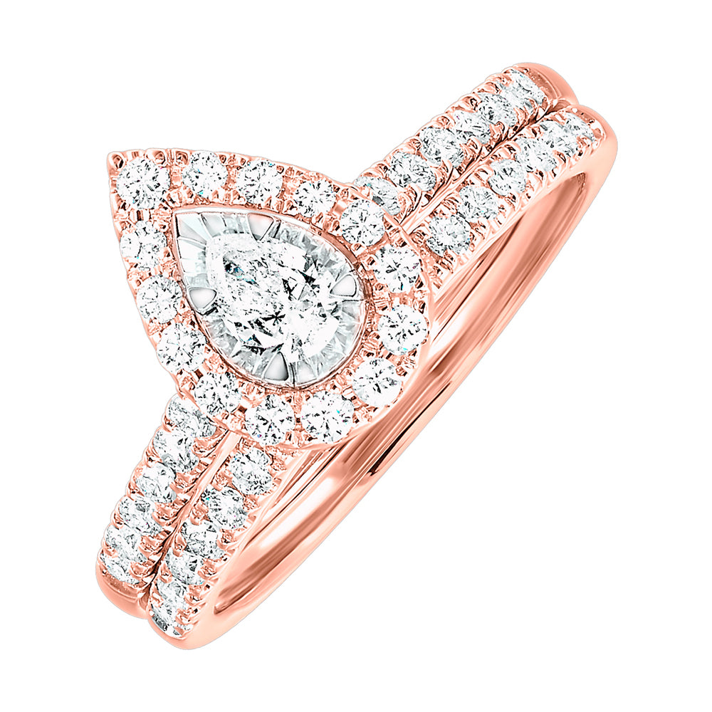 14Kt Rose Gold Diamond 3/4Ctw Ring