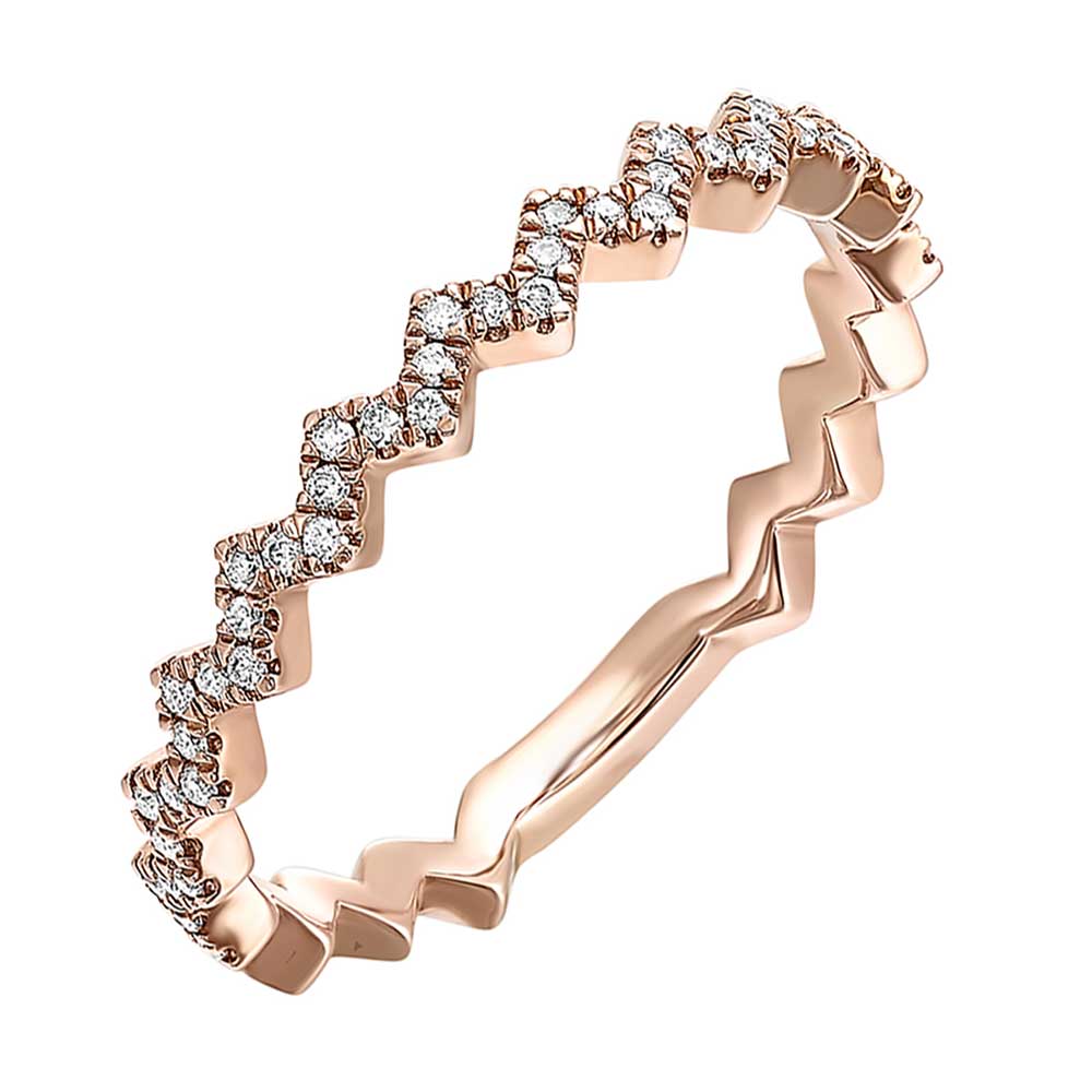 14Kt Rose Gold Diamond 1/7Ctw Ring