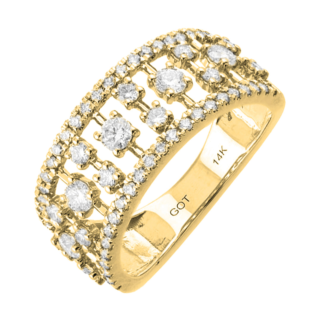 14Kt Yellow Gold Diamond 1Ctw Ring