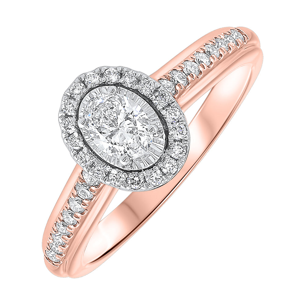 14Kt White Rose Gold Diamond 1/2Ctw Ring