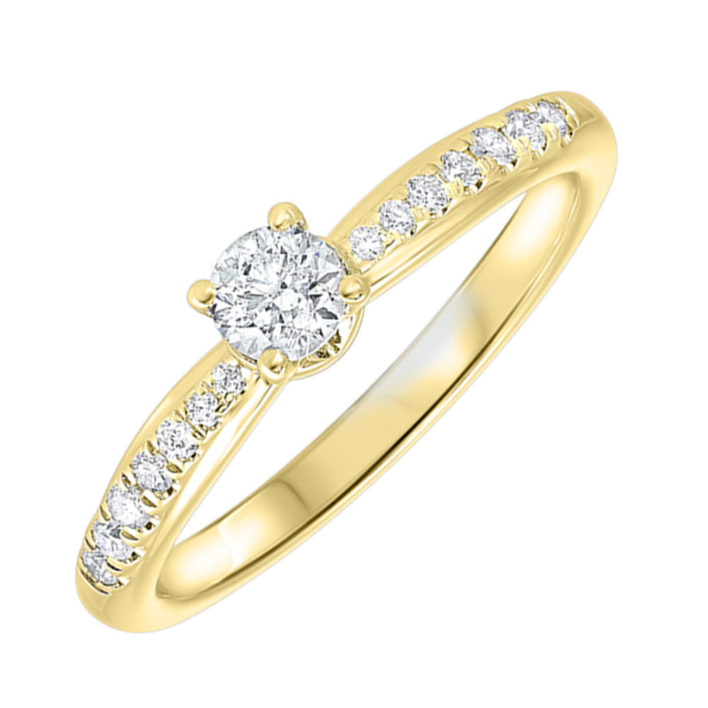 14Kt Yellow Gold Diamond 3/8Ctw Ring