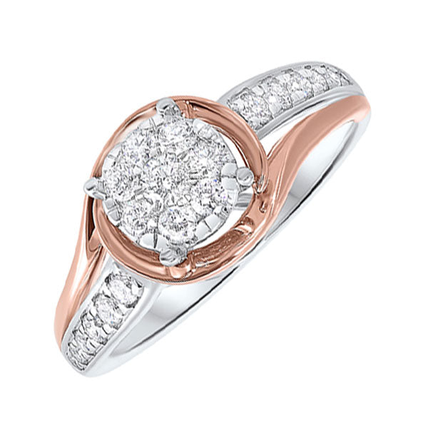 14Kt White Rose Gold Diamond 1/2Ctw Ring