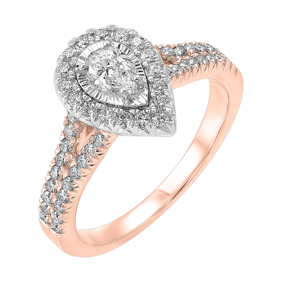 14Kt Rose Gold Diamond 3/4Ctw Ring