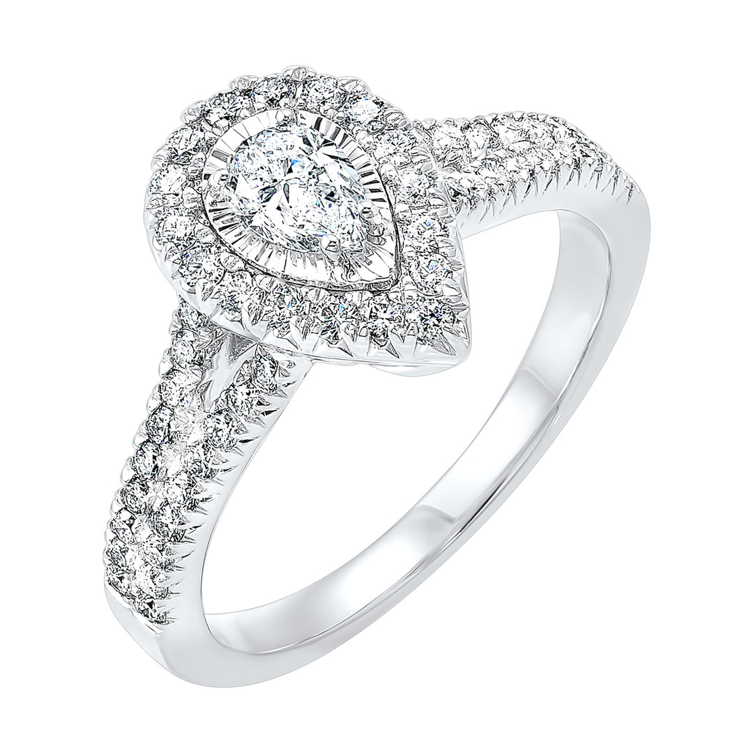 14Kt White Gold Diamond 3/4Ctw Ring