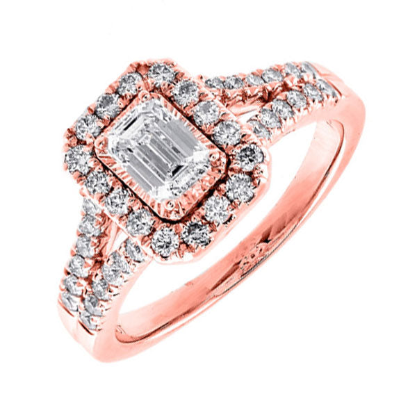 14Kt Rose Gold Diamond 3/4Ctw Ring