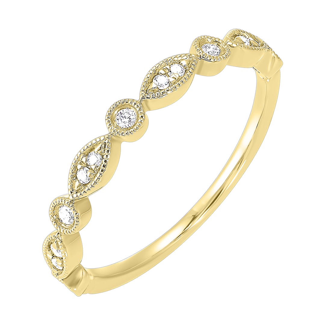 14Kt Yellow Gold Diamond 1/10Ctw Ring