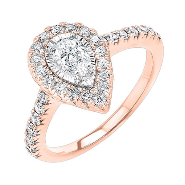 14Kt Rose Gold Diamond 3/4Ctw Ring