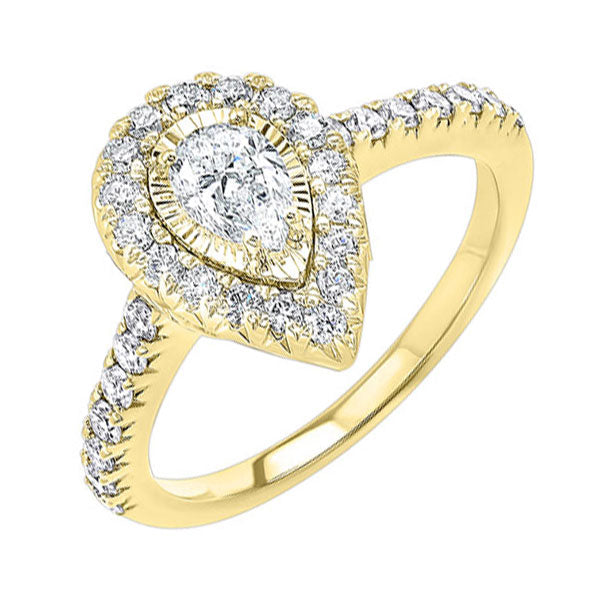 14Kt Yellow Gold Diamond 3/4Ctw Ring