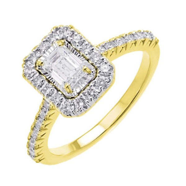 14Kt Yellow Gold Diamond 1Ctw Ring