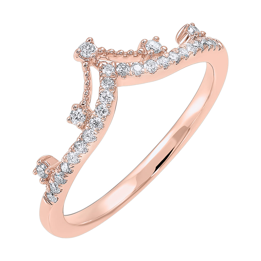 10Kt Rose Gold Diamond 1/5Ctw Ring