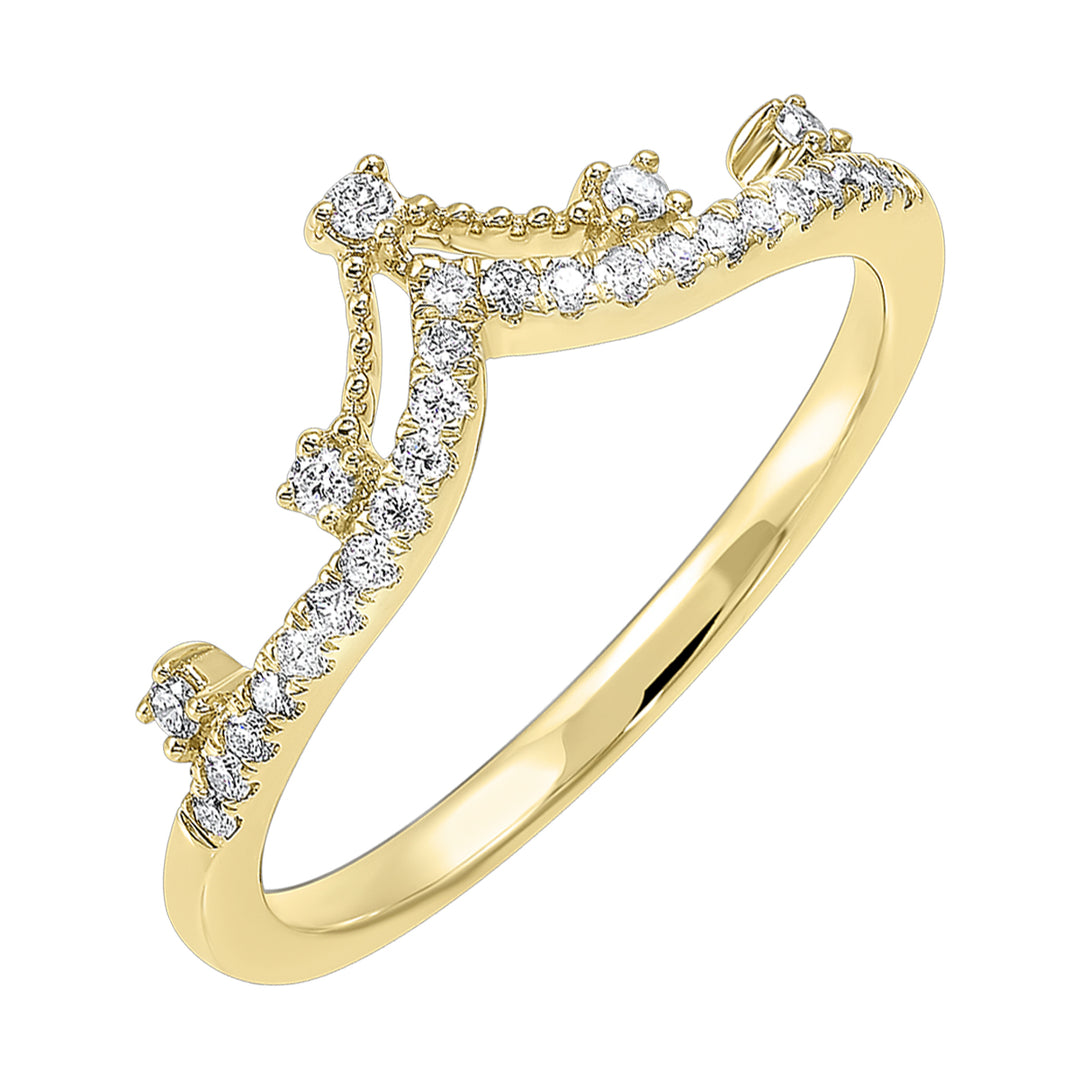 14Kt Yellow Gold Diamond 1/5Ctw Ring