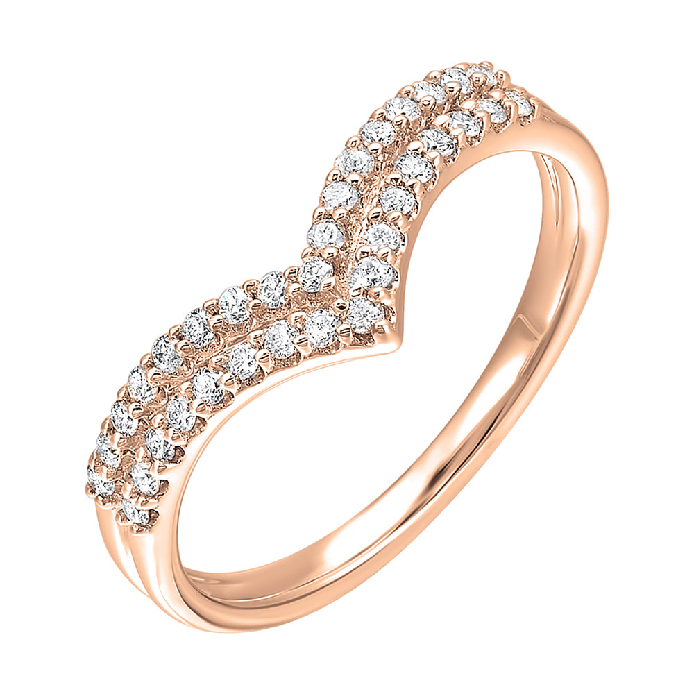 14Kt Rose Gold Diamond 1/4Ctw Ring