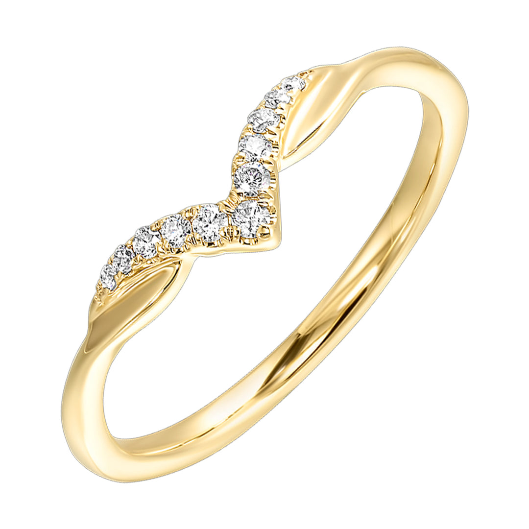 14Kt Yellow Gold Diamond 1/12Ctw Ring