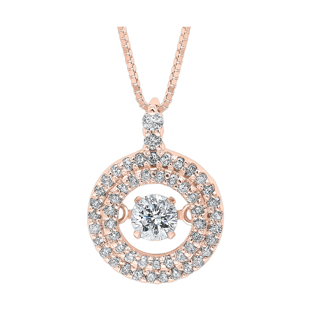 14Kt Rose Gold Diamond 3/8Ctw Pendant