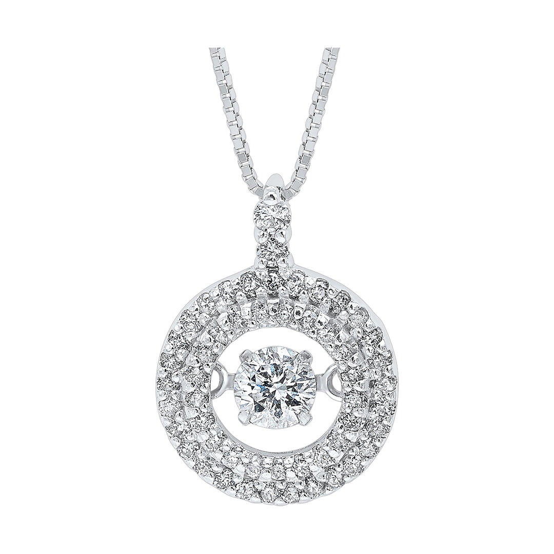 14Kt White Gold Diamond 3/8Ctw Pendant