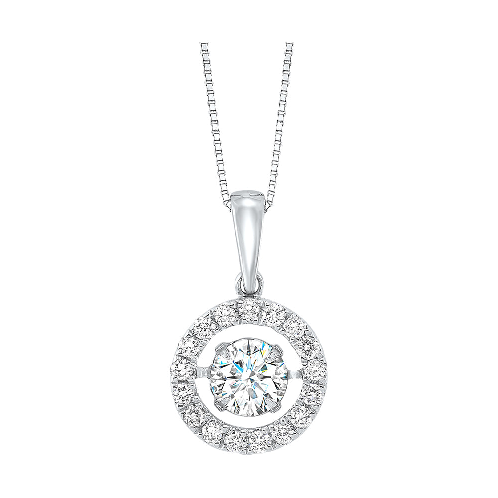 14Kt White Gold Diamond 3/4Ctw Pendant