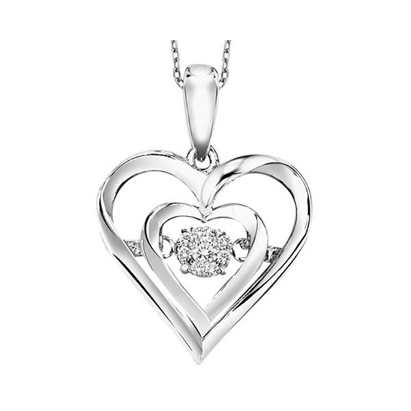 Silver Diamond 1/50Ctw Pendant