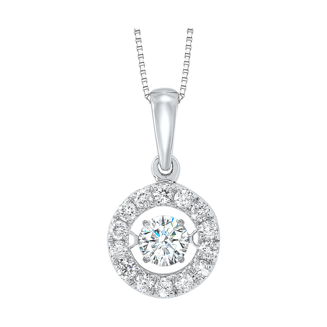 14Kt White Gold Diamond 1/2Ctw Pendant