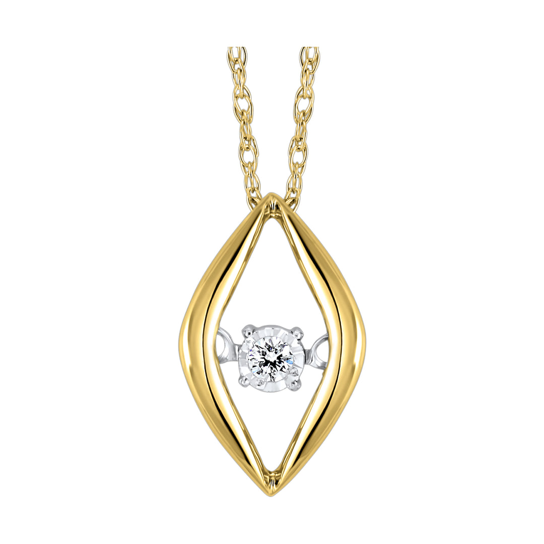 10Kt Yellow Gold Diamond 1/50Ctw Pendant