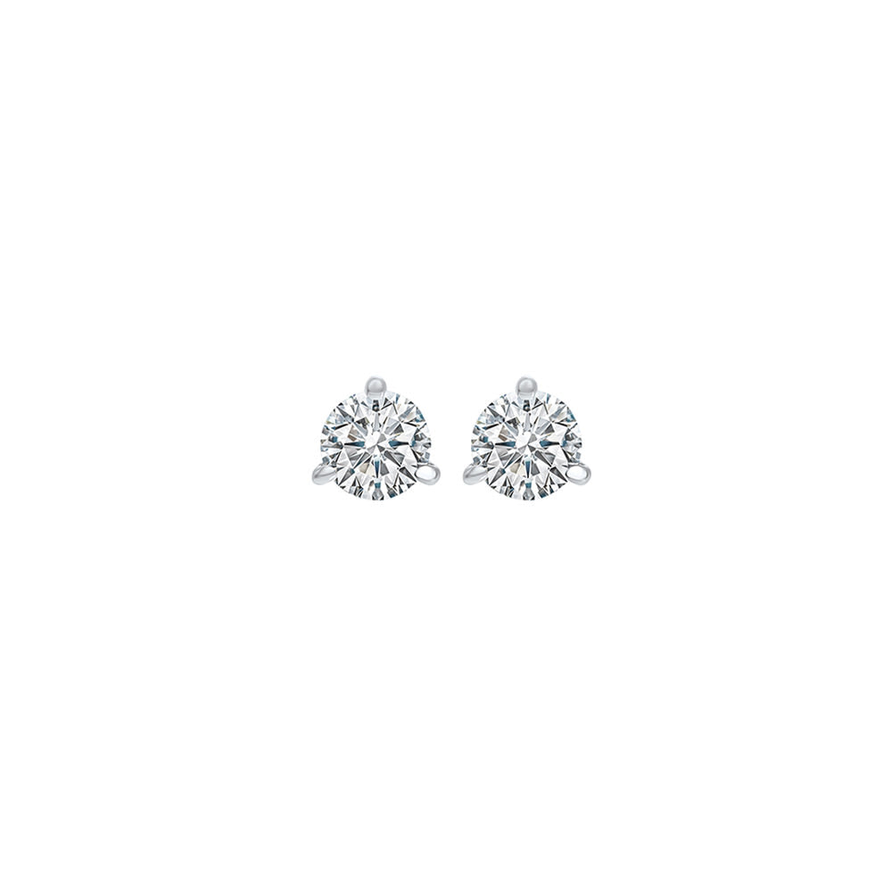 18Kt White Gold Diamond 1/20Ctw Earring