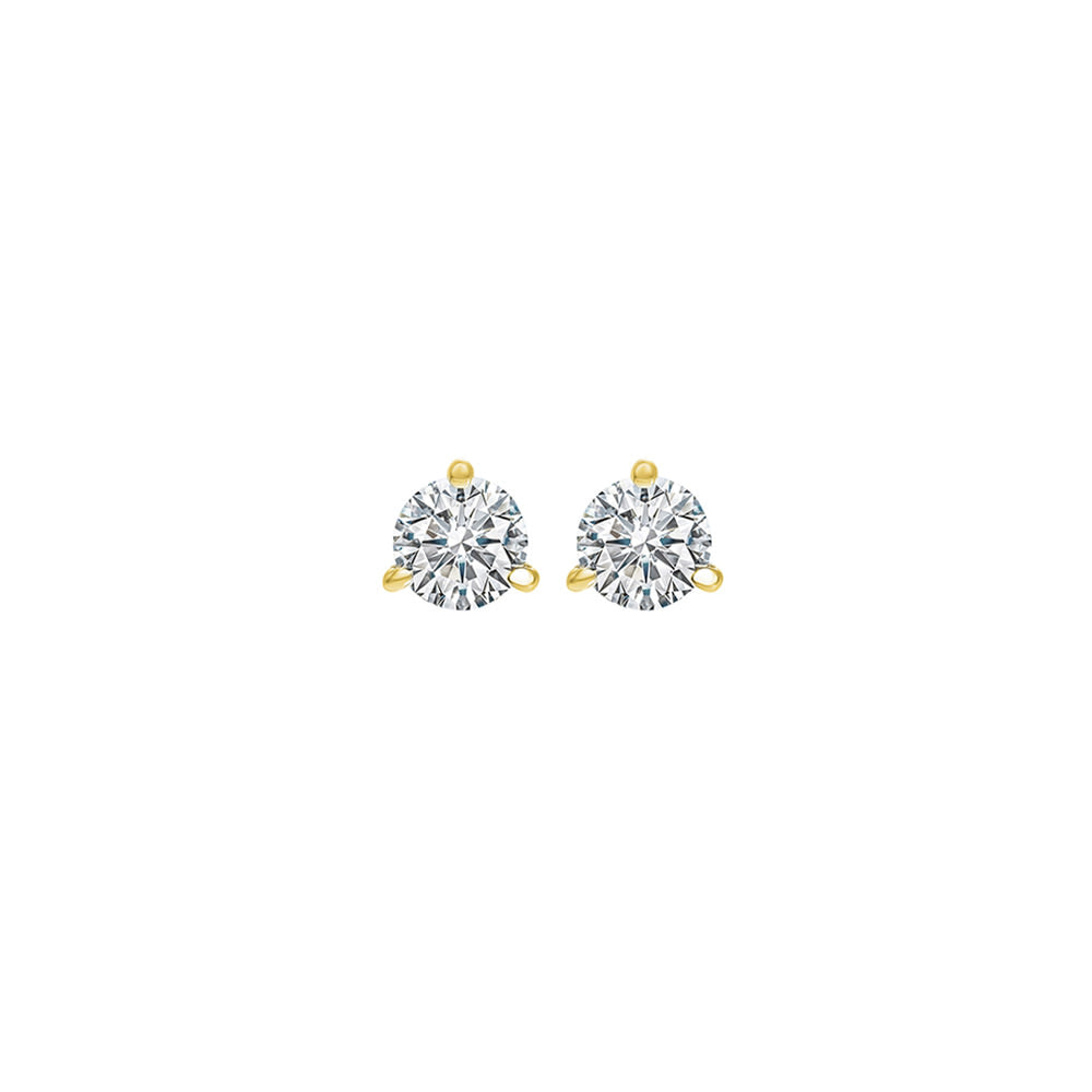 18Kt Yellow Gold Diamond 1/20Ctw Earring