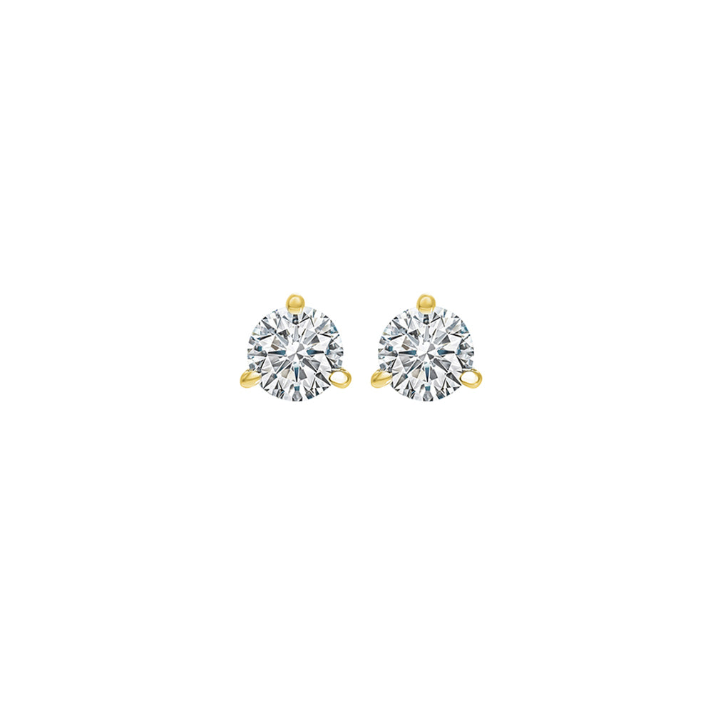 18Kt Yellow Gold Diamond 1/10Ctw Earring