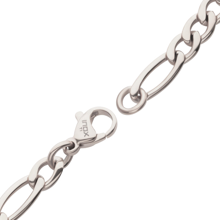 4.7mm Titanium Figaro Chain Bracelet