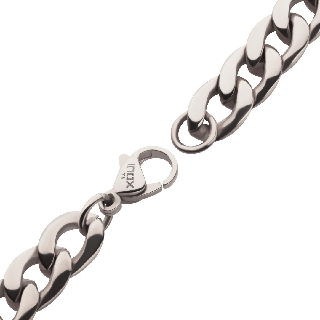 7.4mm Titanium Curb Chain Bracelet