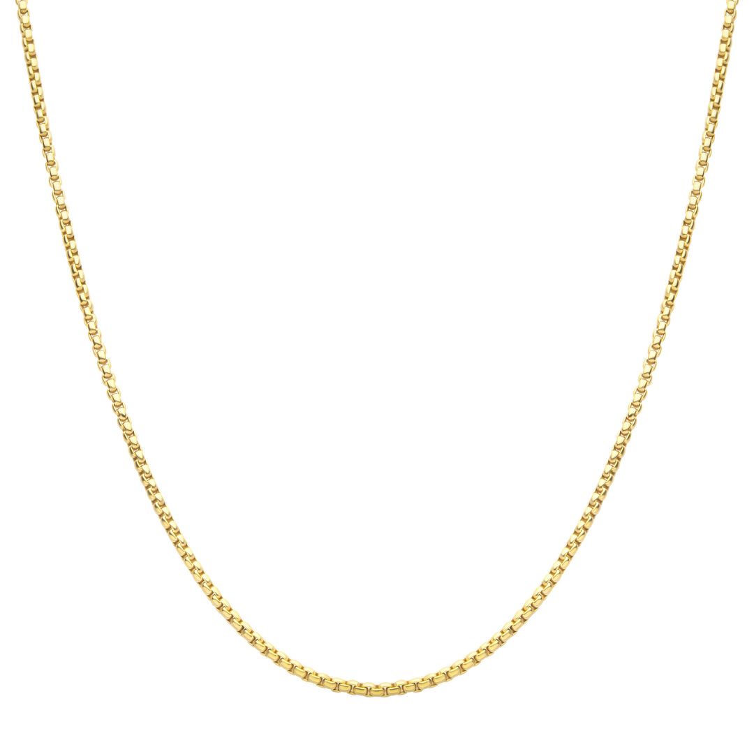 3mm 18Kt Gold IP Titanium Box Chain Necklace