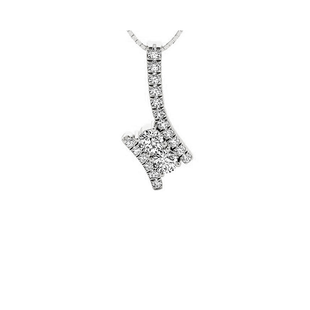 14Kt White Gold Diamond 1/4Ctw Pendant