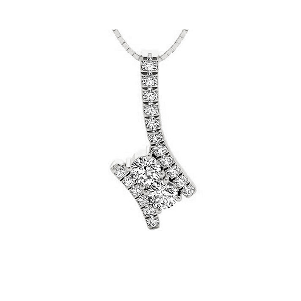 14Kt White Gold Diamond 3/4Ctw Pendant