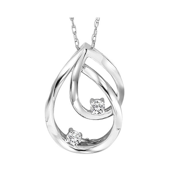 Silver Diamond 1/12Ctw Pendant