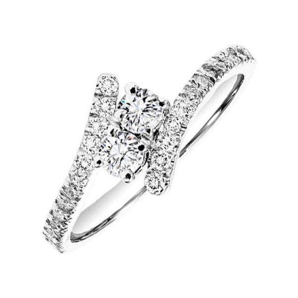 Silver White Diamond 1/4Ctw Ring