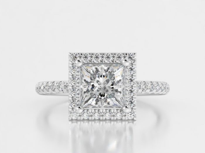 princess-cut diamond engagement ring