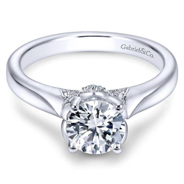 Gabriel & Co Peekaboo Solitaire Engagement Ring